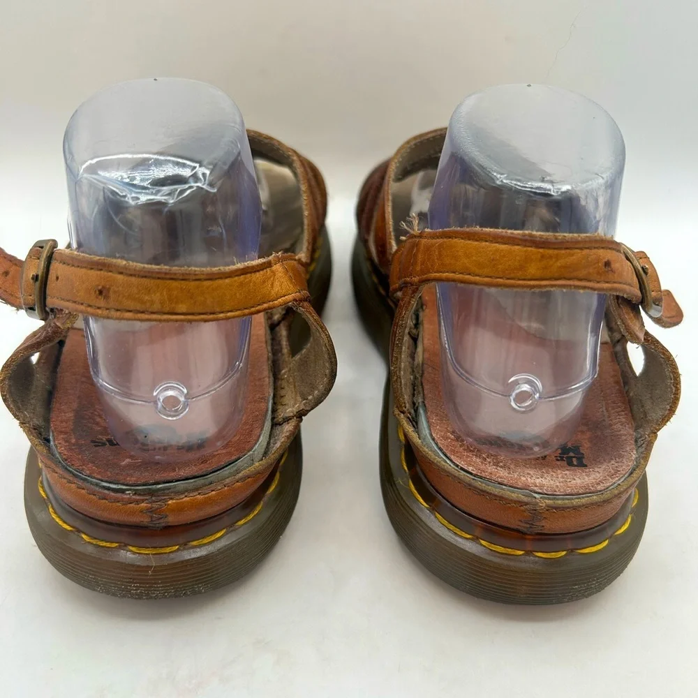 Vintage Dr. Martens Daisy Brown Leather Fisherman Sandals Chunky Women’s SZ 10 - Picture 9 of 17
